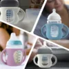 6Pcs Silicone Sleeves Silicone Baby Bottle Cover with Handle Anti Slip Heat Resistant Glass Bottle Sleeve 120/240ml Bottle Cover 5