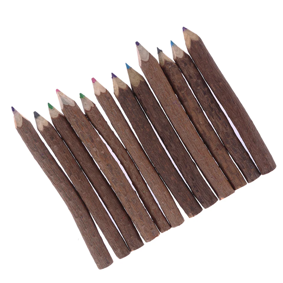 Lot De 8 Crayons En Bois Brut Naturel - Branches Rustiques Pour Décoration, écriture Créative Ou Cadeau écologique (longueur ~13 Cm) - 8