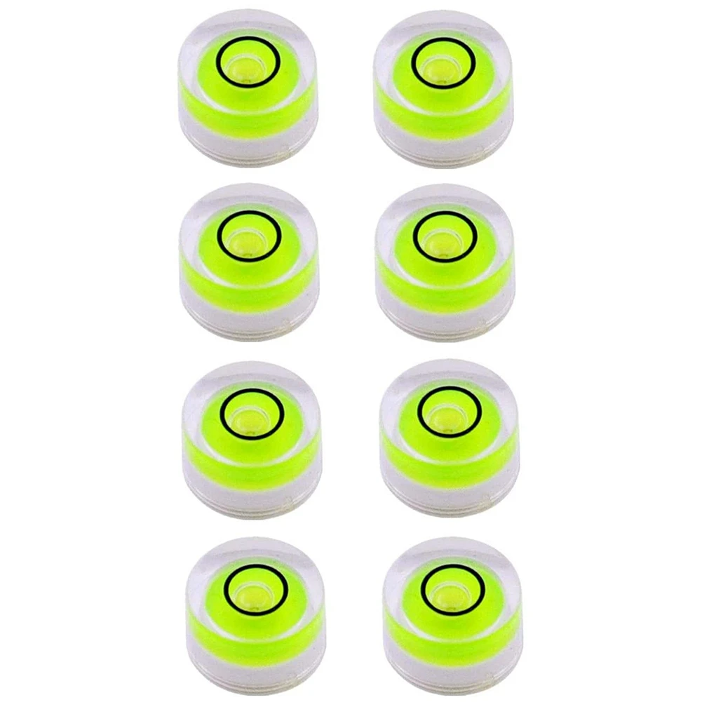 

8Pcs Mini Circular Bubble Spirit Level Bullseye Levels Inclinometers for Leveling Telescope, Tripod,10X6mm, Non-Adhesive