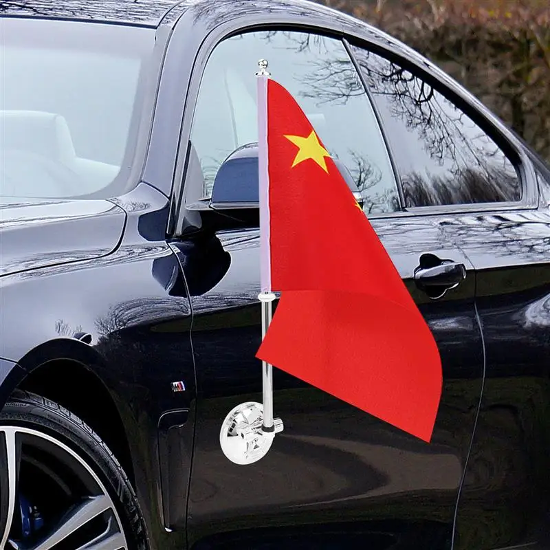 Supporto Per Bandiera Auto Con Ventosa - Asta Telescopica Da 50 Cm Per Camion E Veicoli