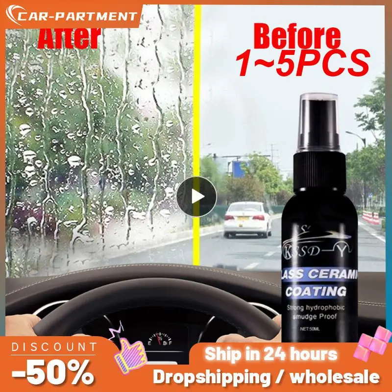 

1~5PCS Auto Anti-rain Agent Rearview Mirror Water Repellent Glass Rainproof Coating Spray Agent for Car Bus Vehicles