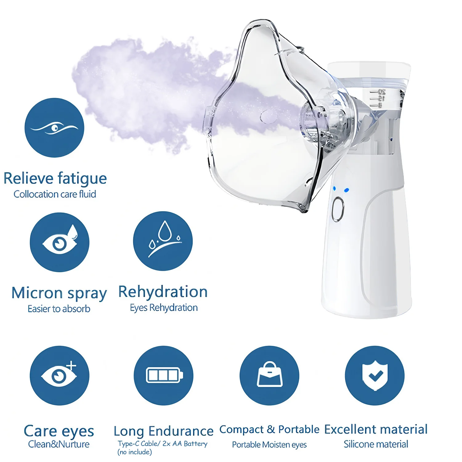 Mini Facial Steamer Nano Mister Facial Sprayer USB Nebulizer Humidifier Moisturizing Hydrating Women Beauty Skin Care Tool view 5
