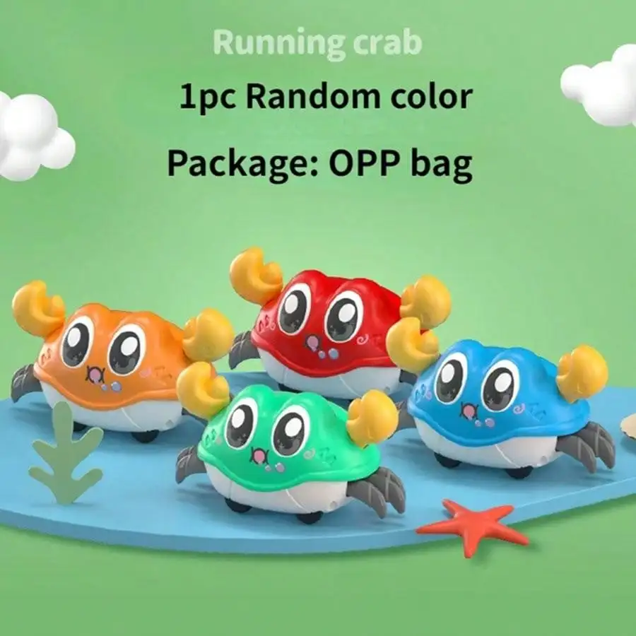 

1pcs Crawling Crab Tummy Time Baby Sensory Toy Baby Learning To Crawl Toddler Development Baby Interactive Walking Birthday Gift