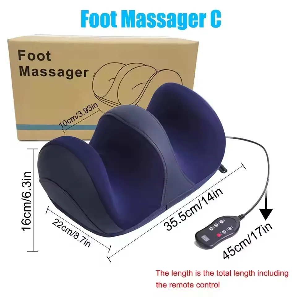 Shiatsu Kneading Electric Heating Foot Leg Massager Hot Therapy Rollers Muscle Relax Big Size Care Foot Machine Tool Household