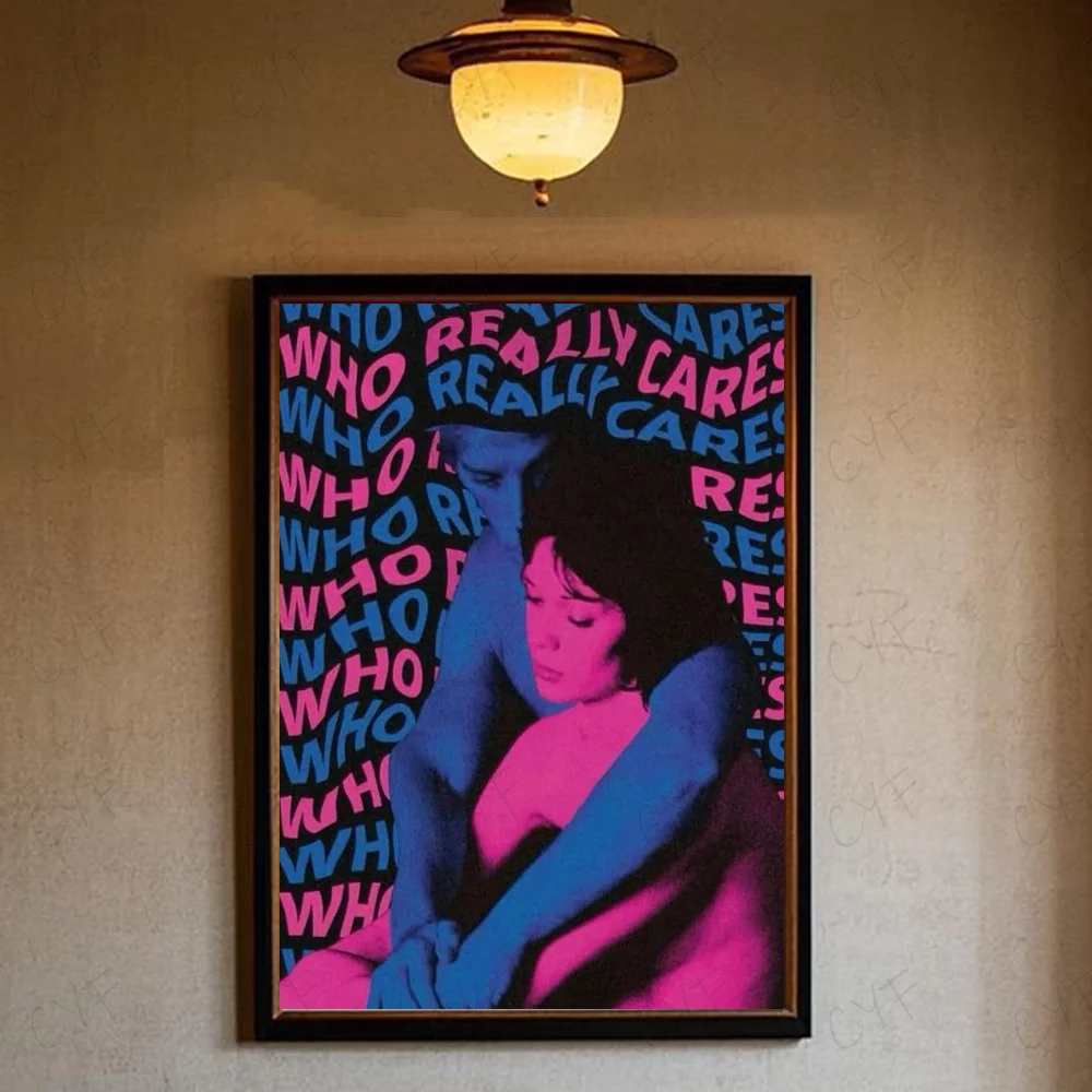 Rosa-blaues TV-Mädchen-Kunstposter, hochwertige Wandkunst für Zuhause, Büro, Schlafzimmer, Wohnzimmer, Flur, Bar, perfekte Geschenkidee – Detail 14