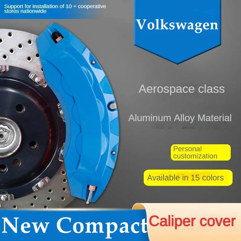 

For VW Volkswagen New Compact Car Brake Caliper Cover Front Rear 3D Aluminum Metal Kit
