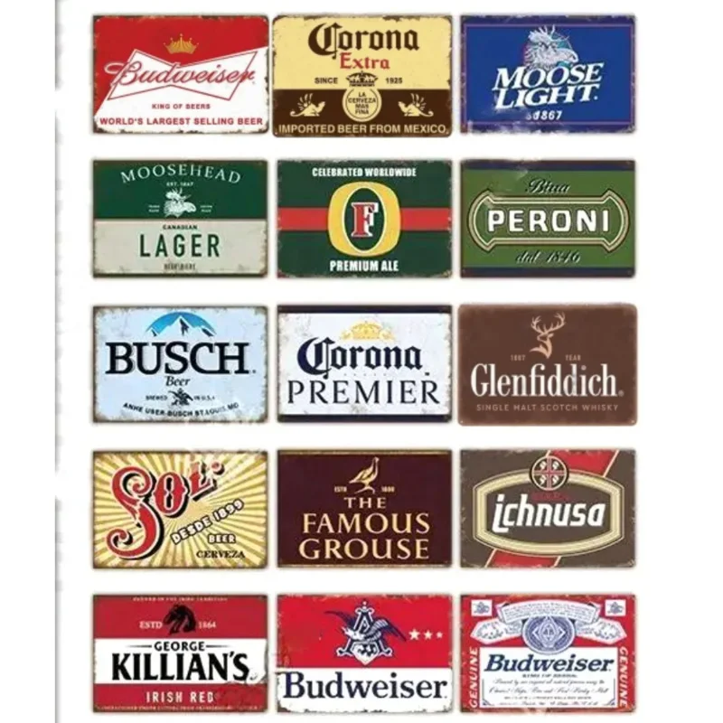 

FJ пивной бренд винтажные жестяные знаки Декор металлическая вывеска настенная стандартная Ретро пластина Настенный декор Бар Паб