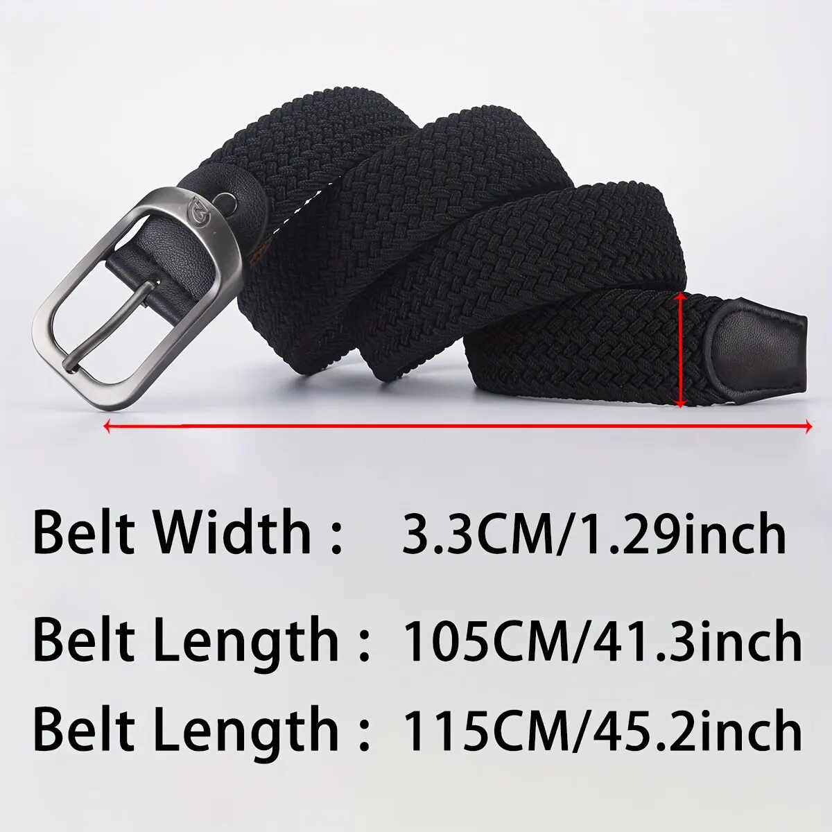 Men's Belt Casual Woven Elastic Belt Outdoor Sports Women's Belt No Need for Punching Climbing Work Belt For Men Women Fashion