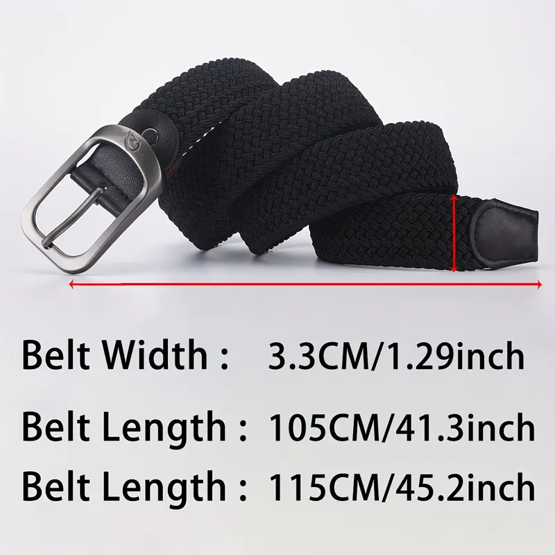 Men' Belt Woven Elastic Outdoor Sports