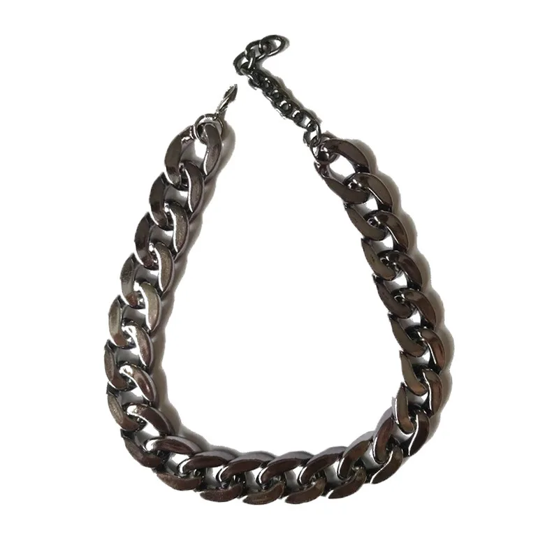 Steel Fashion Dog Chain Collars Strong Metal Pet Necklace Gold Silver Black  For Large  Bulldog Collar Dogs Decorative Necklace