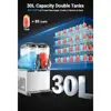 Commercial Stainless Steel Slushie Machine 30L x 2 Tanks Frozen Drink Maker Low Noise Operation Easy Clean Consistent Texture 2