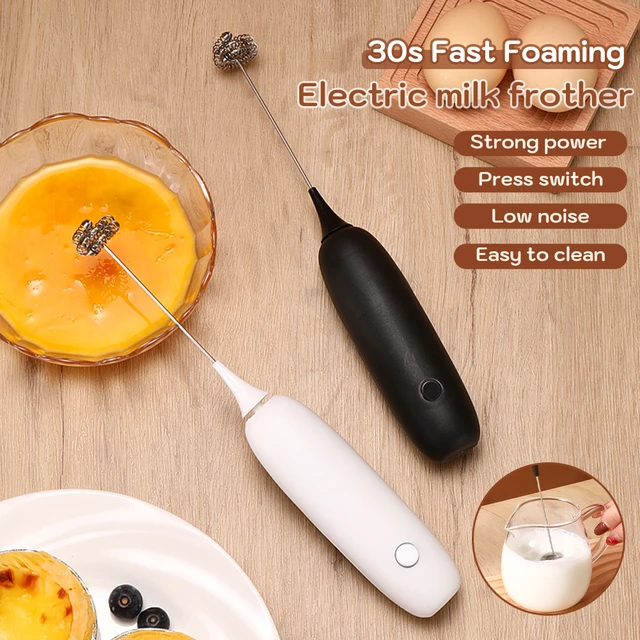 New Electric Milk Frother Battery Operated Handheld Coffee Milk Foamer Egg  Beater Wireless Foam Maker Drink Mixer Cooking Tools - AliExpress