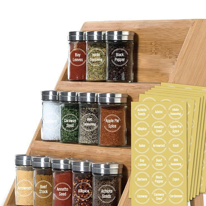 Labels Sticker Clear Waterproof Pantry Stickers Label Pantry Sticker Food Jam Seasoning Jar Self Adhesive Labels Stickers