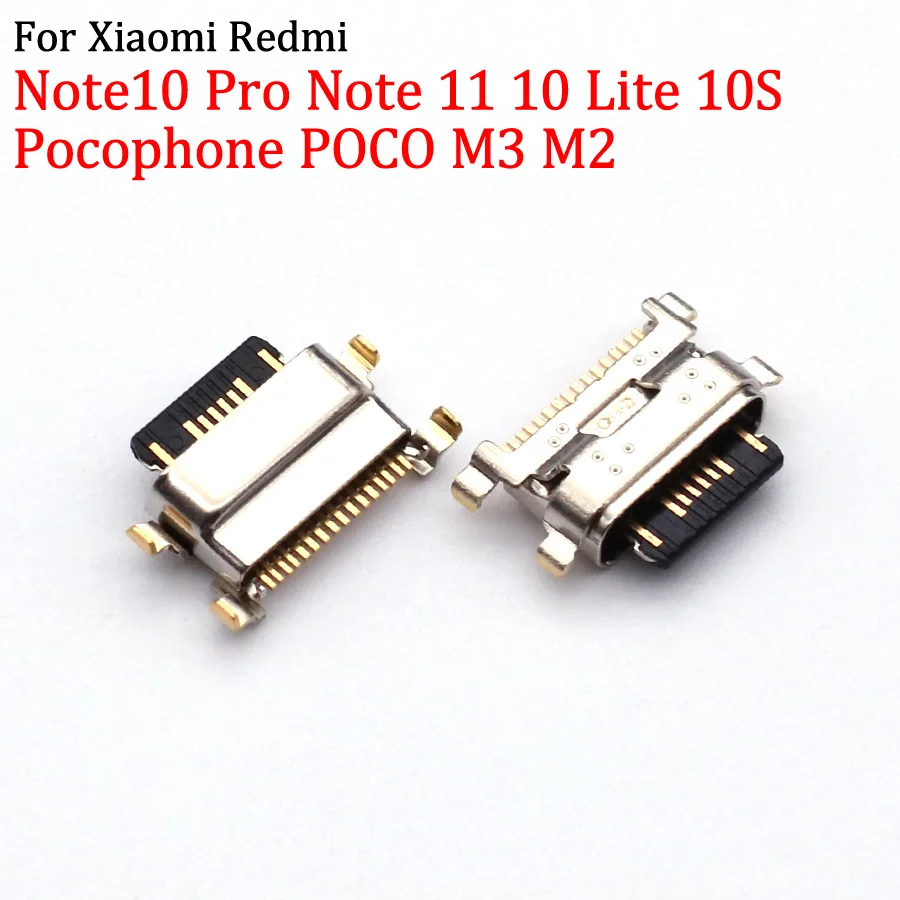 

10-100x Usb Charger Charging Port Plug Dock Connector For Xiaomi Redmi Note11 10 Lite 10S Note10 Pro Hongmi Pocophone POCO M2 M3