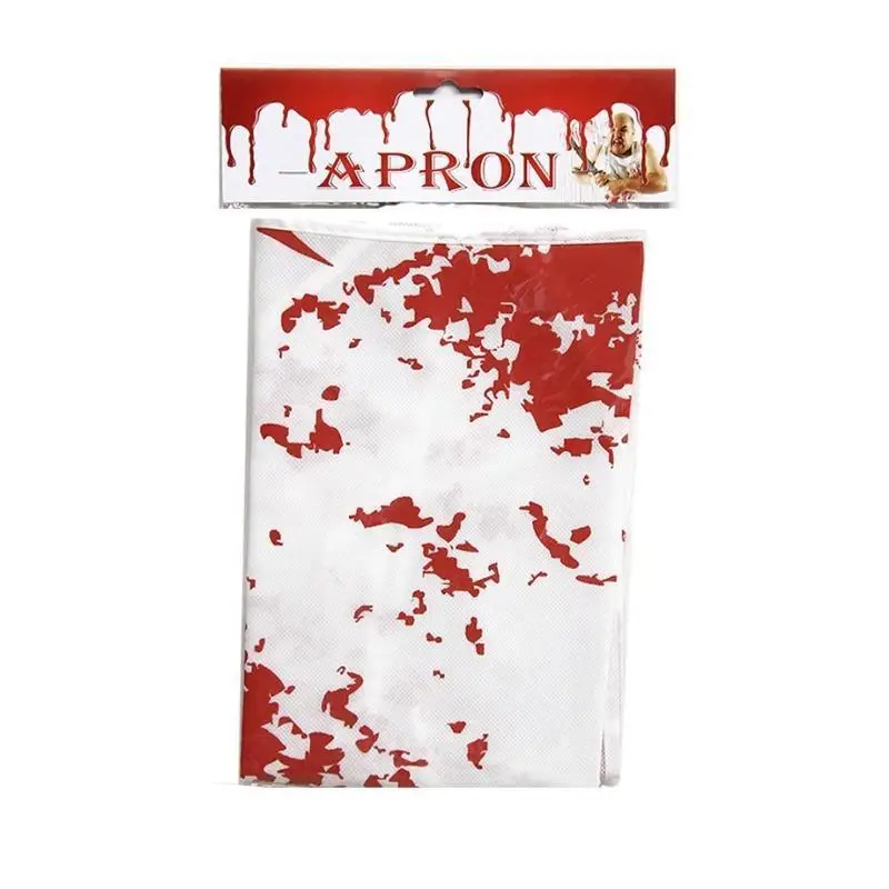 Halloween Butcher Blood Apron Decoration Horror Party Blood Apron Dress Up Halloween Scary Kitchen Apron Cosplay Butcher DressUp