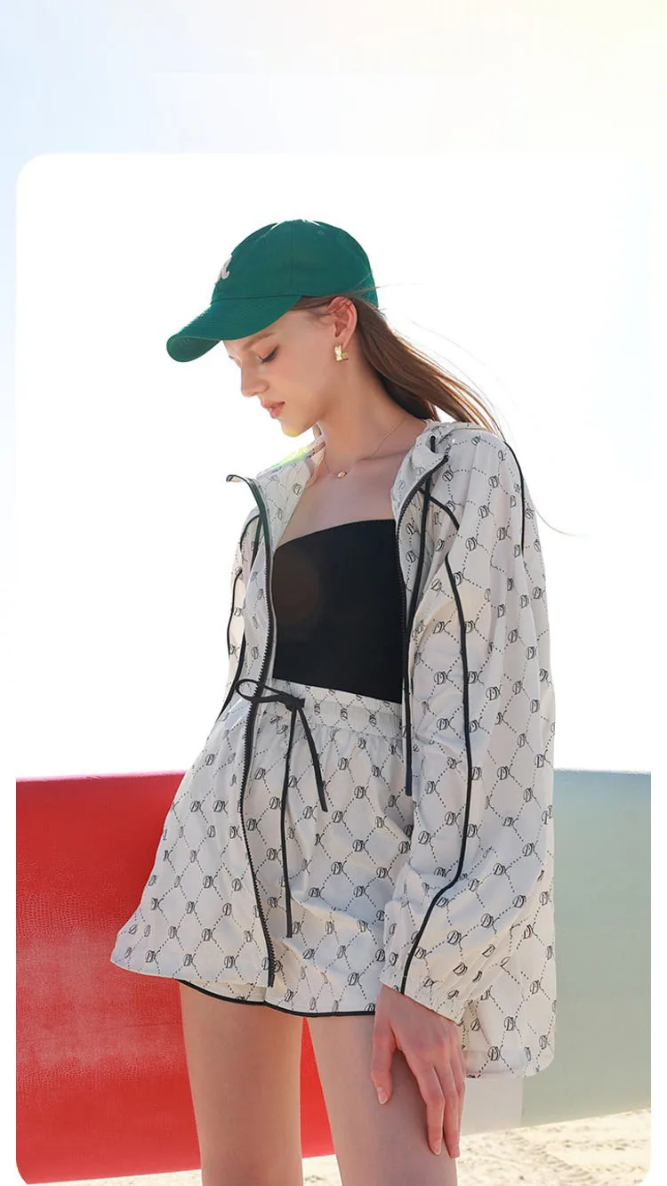 

Three color 2024 summer fashionable new letter printing two-piece casual sports loose fitting daily sun protection set free ship