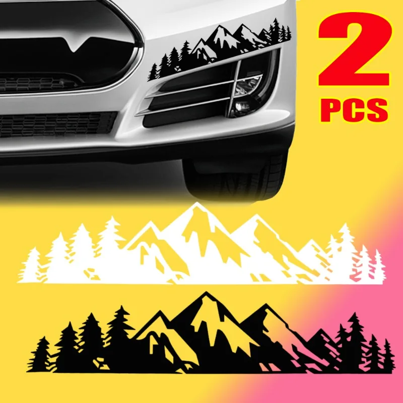 

Car Stickers Forest Snow Mountain Graphic Car Bumper Stickers Motorcycle Body Decoration Vinyl Decal Car Styling Modification