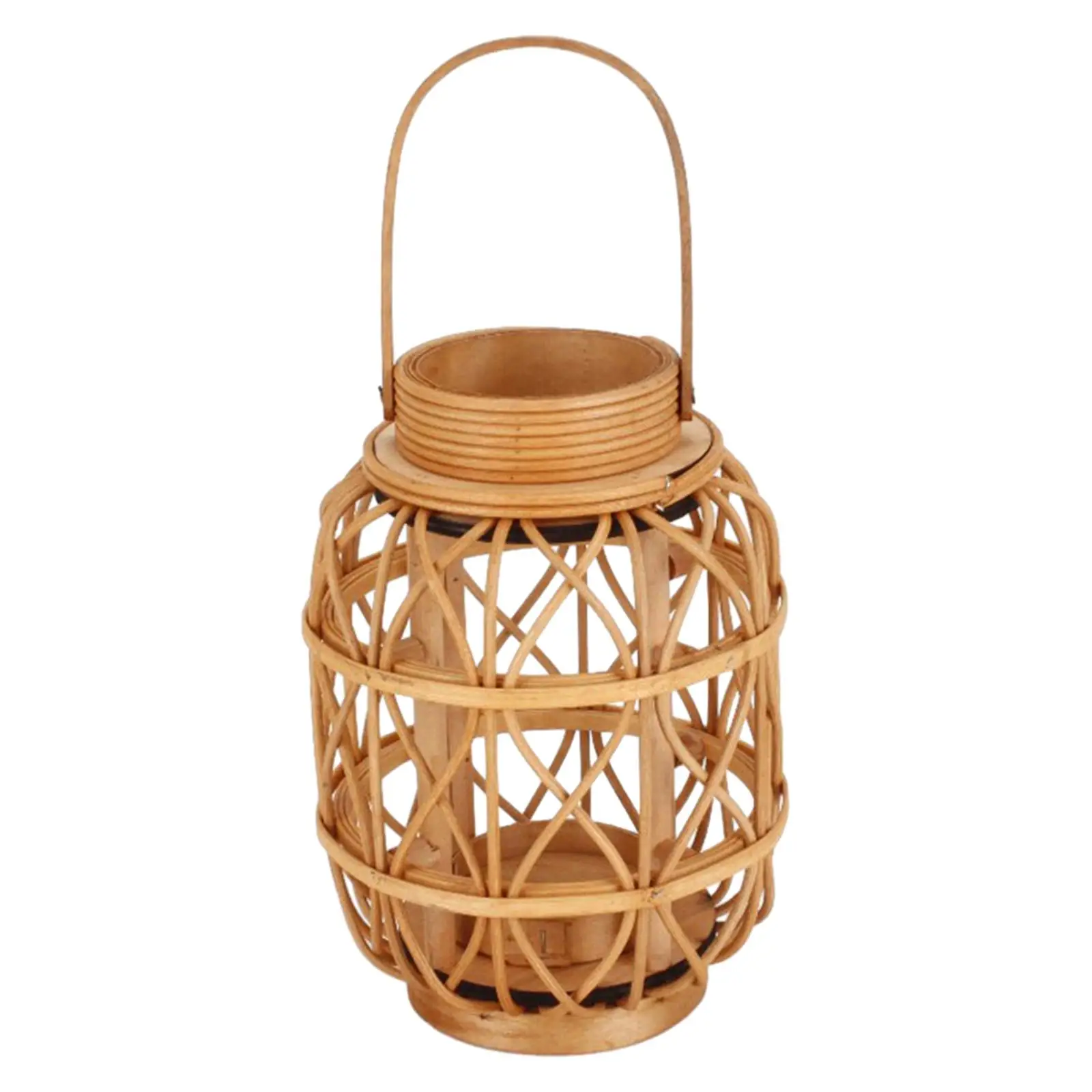Rattan Candle Holder Photograph Prop Tealight Stand Woven Candle Holder for
