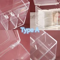 Dustproof Plastic Makeup Organizer for Cotton Pads/Swab/Beauty Egg Storage Box with Lid Lipstick/Nail Polish Organizer 2