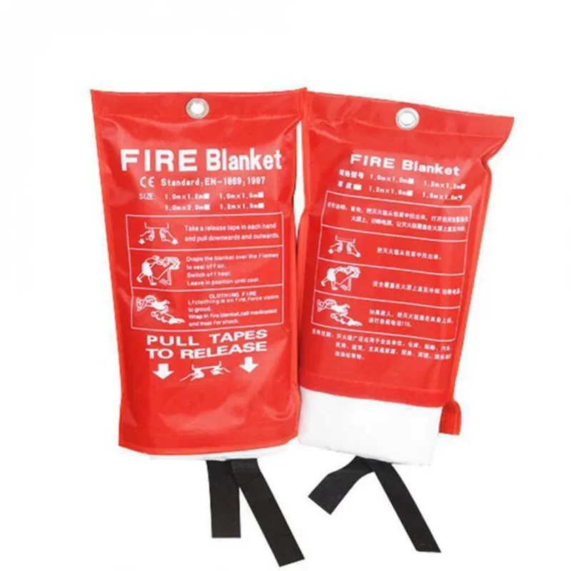 1.8M Fire Blanket Fireproof Emergency Retardants Survival Flame Retardant Mat Fiberglass Fiberglass Safety Equipment for Home