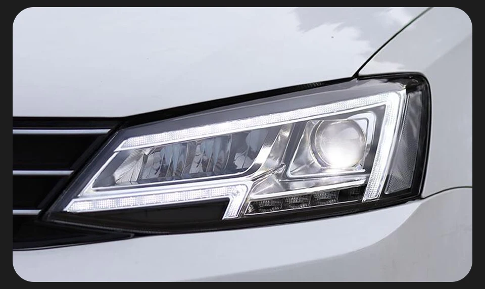 AKD Head Lamp for VW Jetta Sagitar MK6 LED Headlight 2011-2018 Headlights MK6 DRL Turn Signal High Beam Angel Eye Projector