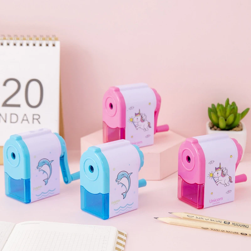 

Student Hand Crank Pencil Sharpener Cartoon Print Pencil Sharpener School Supply