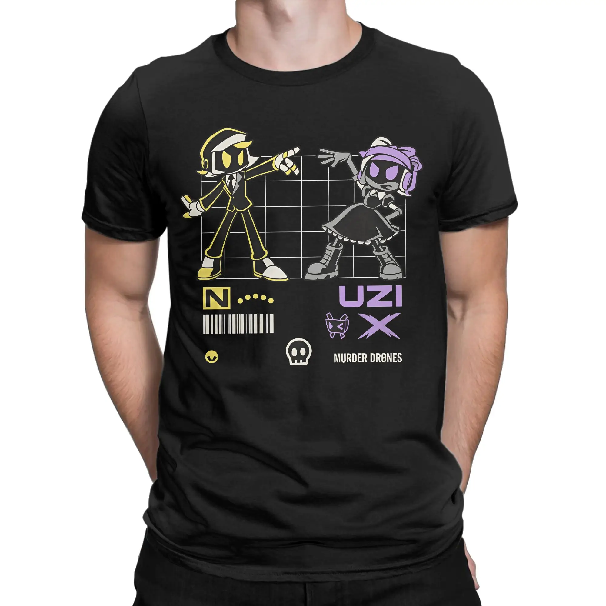 Murder Drones Men's Funny Cotton Crewneck T-Shirt Gift Idea