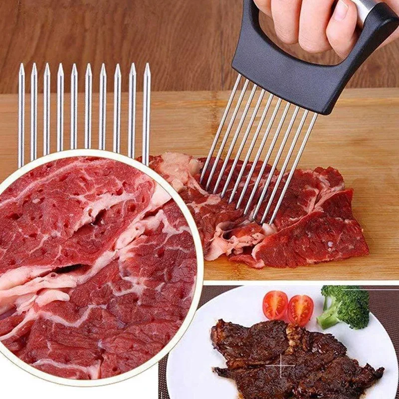 1X Small Charging Fully Automatic Garlic Cutting And Pounding Garlic Machine & 2Pcs Assistant Slicer Onion Holder Slicer