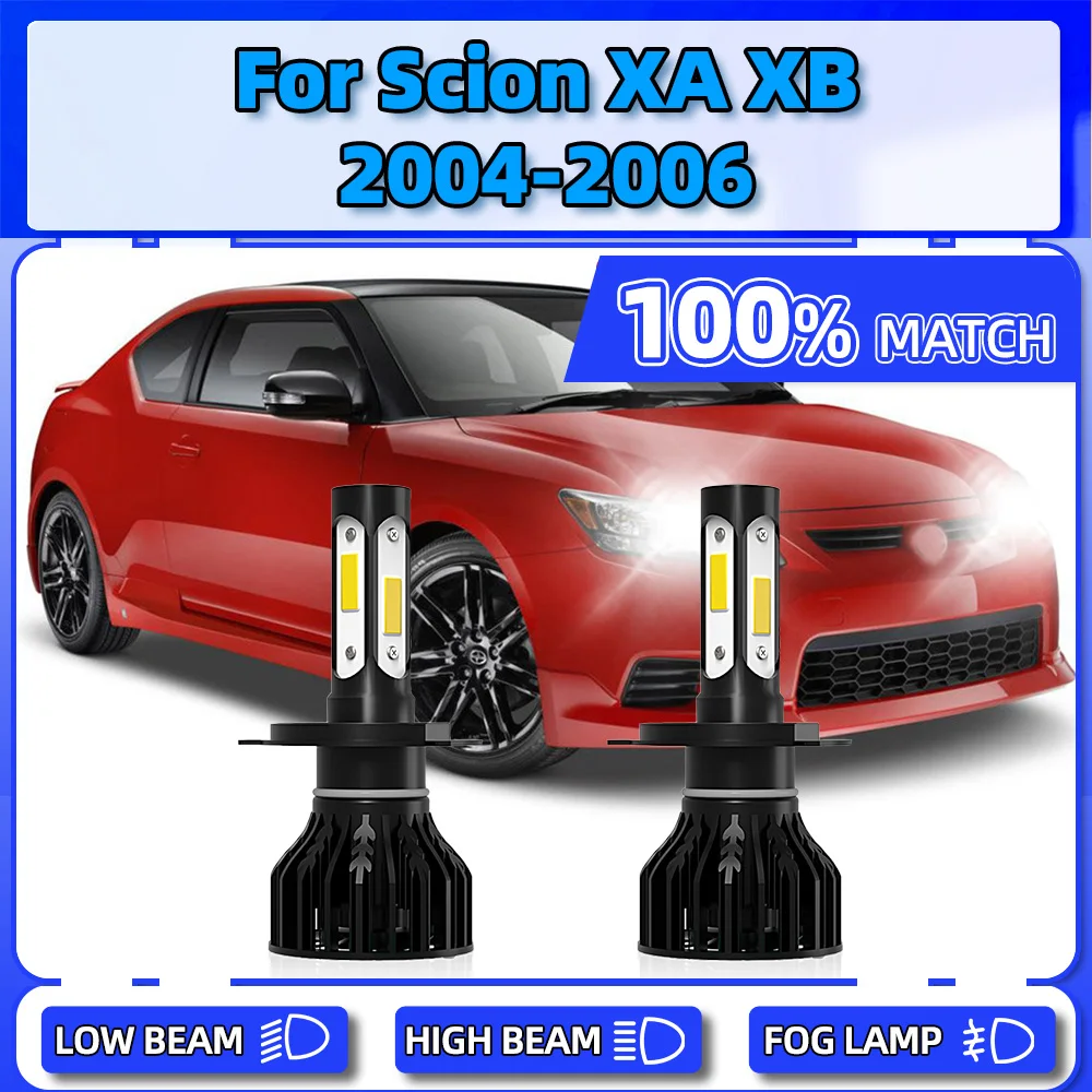 

2Pcs 20000LM LED Headlight Bulbs 120W Turbo Auto Head Lamps 6000K White 12V Canbus Car Headlamps For Scion XA XB 2004 2005 2006