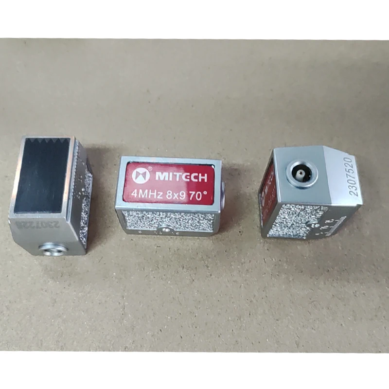 6pcs/lot Mitech 4MHz 8x9mm 45 60 70 Degree Angle Beam Probe Transducer for Ultrasonic Flaw Detector 4