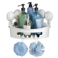 TAILI Corner Shower Caddy Suction Cup No-Drilling Removable Shower Caddy Basket Powerful Suction Bathroom Shower Shelf Organizer 1
