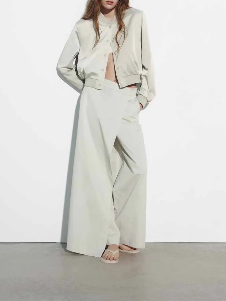 

Summer new women's clothing, versatile personality, high waist, slim, loose wide-leg pants, leggings