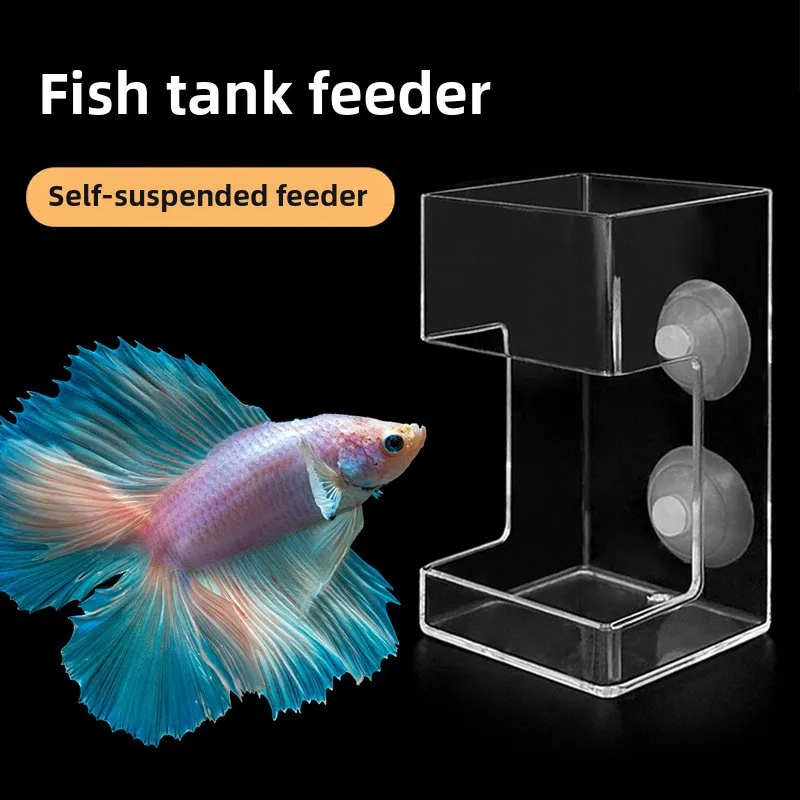 Pet Supplies Fish tank Feeder with Suction Cups Clear Floating Turtle & Fish Shrimp Dish Tray Feeder koi carp Fish Float Feeder