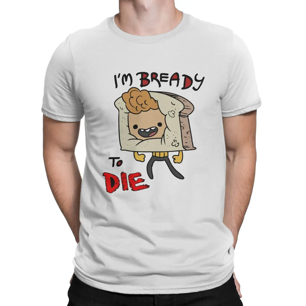 

Fashion Bready T-Shirt for Men Crew Neck Pure Cotton T Shirts RimWorld Run A Game Short Sleeve Tee Shirt Adult Tops