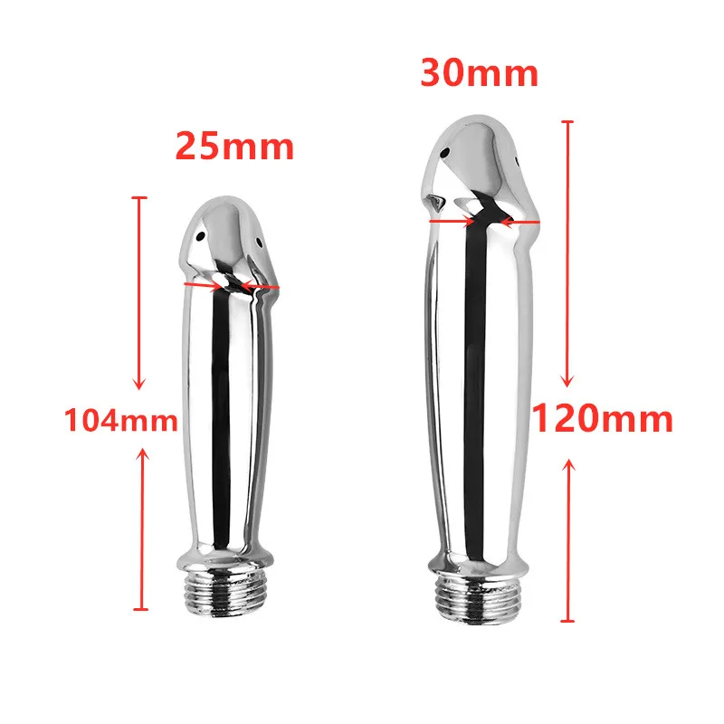 Metal Stainless Steel Enema Shower Bidet Shower Enema Syringe Toilet  Anal Shower Head Beads Bidet Cleaning Kit 6