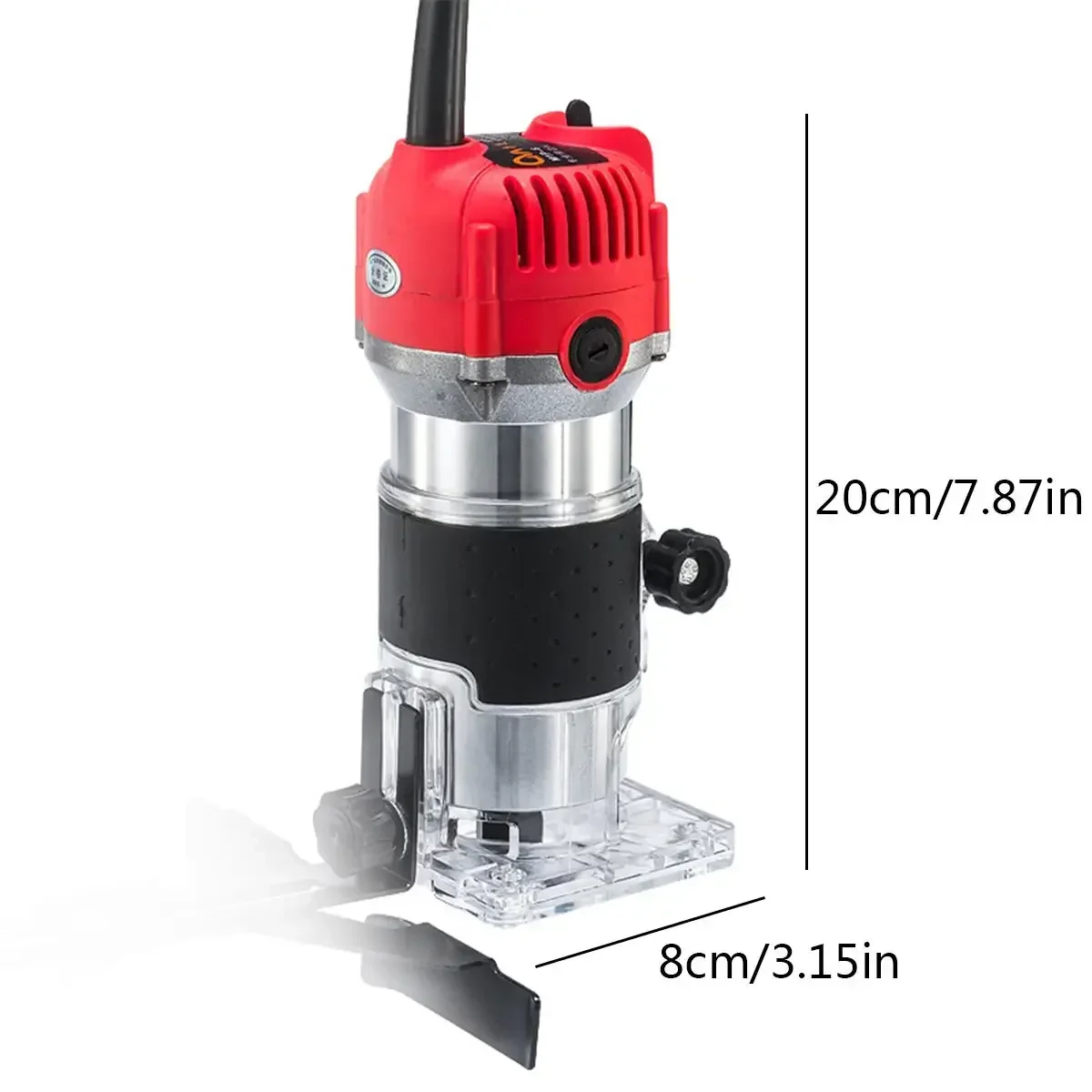 

2300W 20000rpm Woodworking Electric Trimmer Wood Milling Engraving Slotting Trimming Machine Hand Carving Machine Wood Router