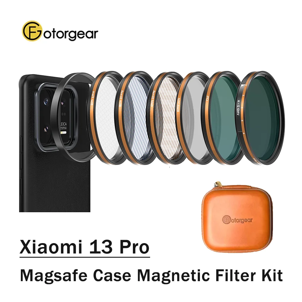 Fotorgear Kit Filtro Magnetico Custodia Per Telefono Magsafe Per Xiaomi 13 Pro Cpl Nd Black Mist Streak Filter Set