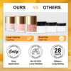 6 x 0.5oz Large Capacity Yellow Orange Red Colors Air Dry Dipping Powder Set Long Lasting for Salon Nail Art 5