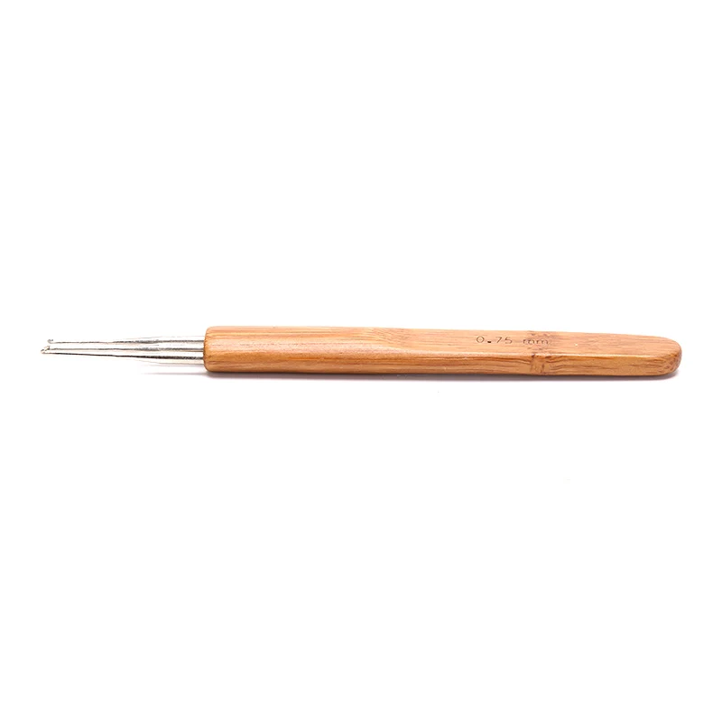 Crochet Hook Dreads Loc Crochet Needle Wooden Handle 0.5Mm 0.75Mm For Dreadlocks Braids Hair Making Needle Tools For Dreads 6