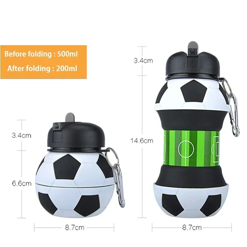 Folding Cup Outdoor Sports Kettle Household Silicone Creative Portable Anti Fall Leak Proof Children's Water Cup