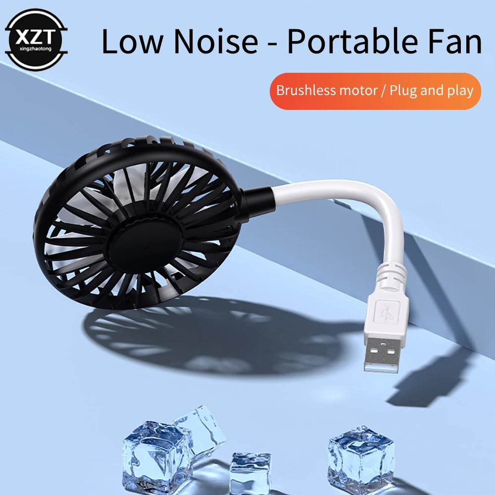 Mini Fan USB Rechargeable Handheld Fan Silent Cooling Power Bank Wireless Mini Play Plug Fans for Summer Outdoors and Travel