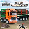Huina 1:18 RC Truck 9CH Semi-Alloy Remote Control Wood Transporter Timber Container Engineering Construction Vehicle Kid Gift 1