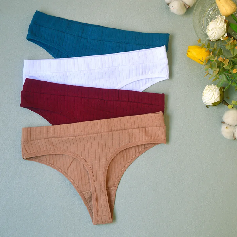 Women Panties 1pcs Cotton Sports Breathable Mid-Waist Underwear