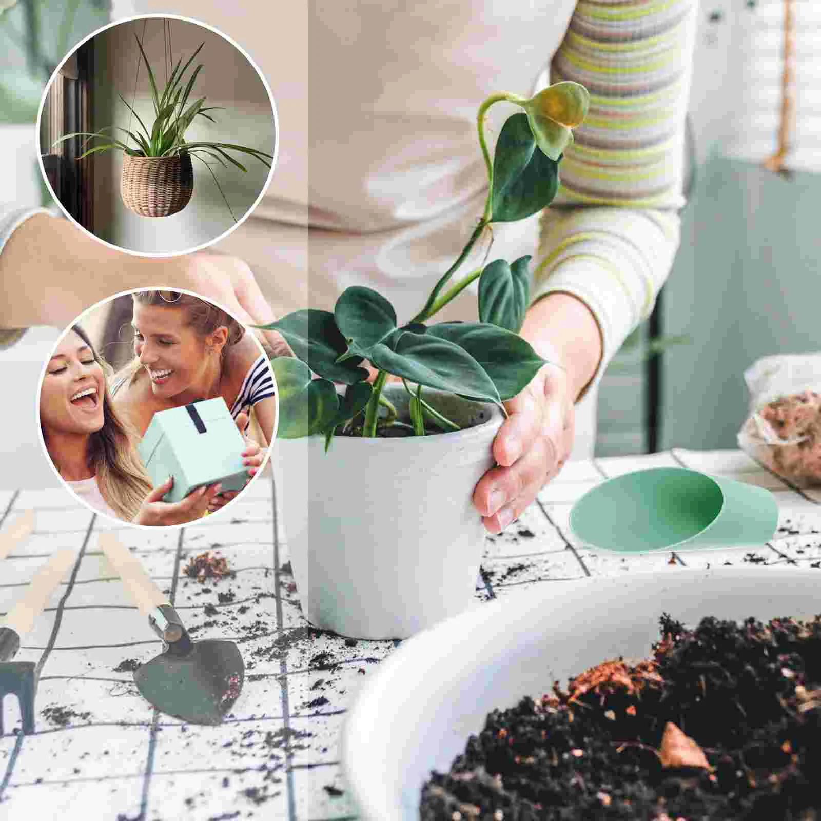 6 Pcs Plastic Gardening Soil Scoops Bonsai Planting Tools for Kids Easy Use Outdoor Garden Potting Spades Non Rust