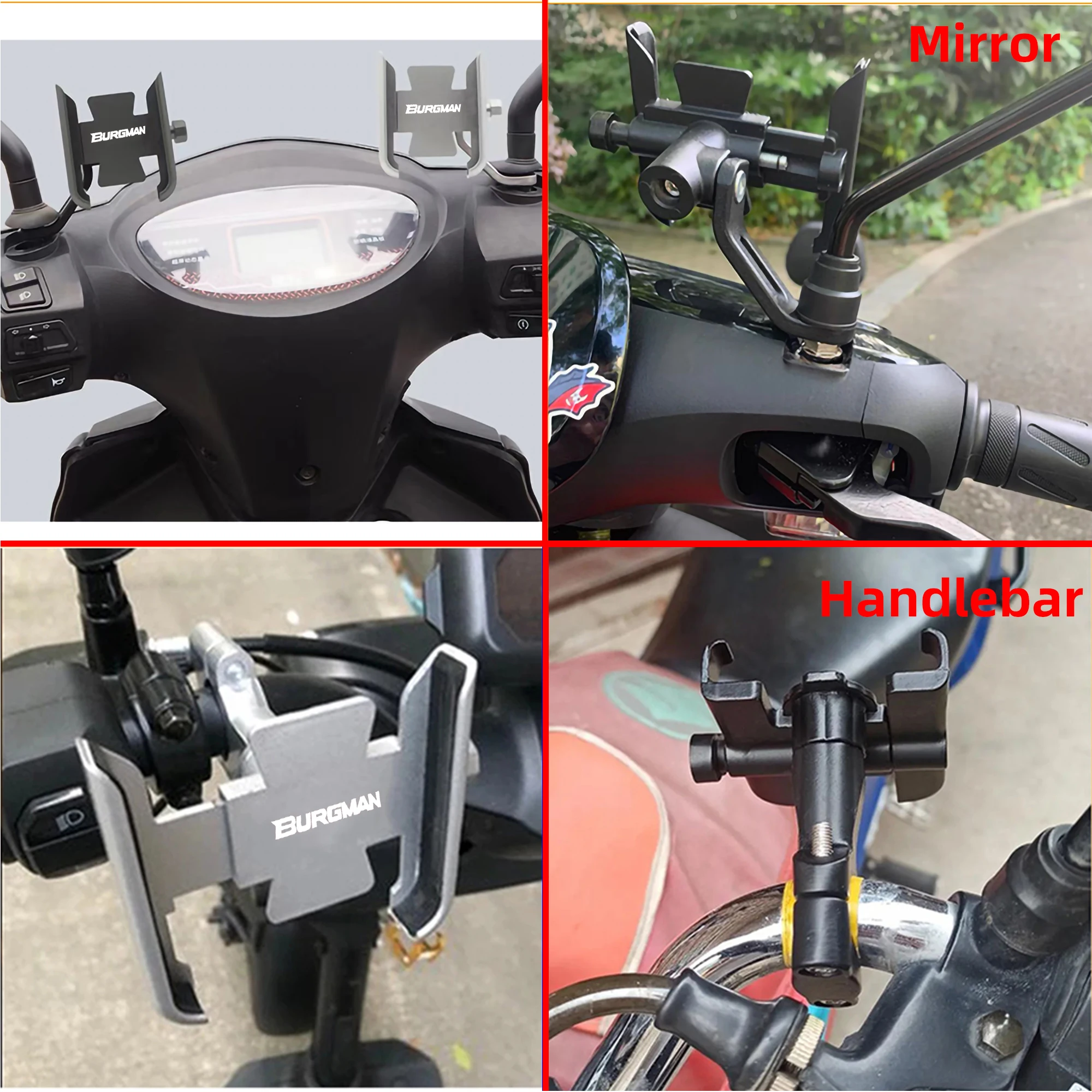 Motorcycle Mobile Phone Holder For Suzuki Burgman AN125 AN200