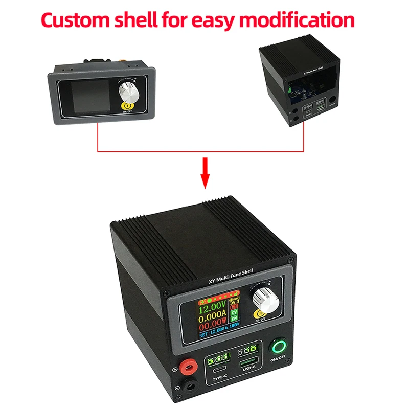 Fonte de Alimentação Habitação com Protocolo Completo Carga Rápida pd Liga Alumínio Escudo Personalizado Faça Você Mesmo Xys3580 Xys3606 dc Cnc Kit - Image 6