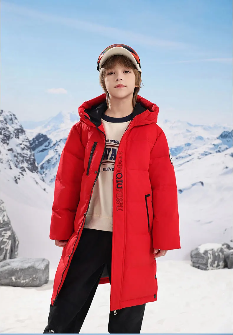 OLEKID 2025–30 Grad Winter Kinder Daunenjacke wasserdicht dick warm Teenager Jacke 3–14 Jahre Kinder Jungen Parka Oberbekleidung Mantel – Detail 3