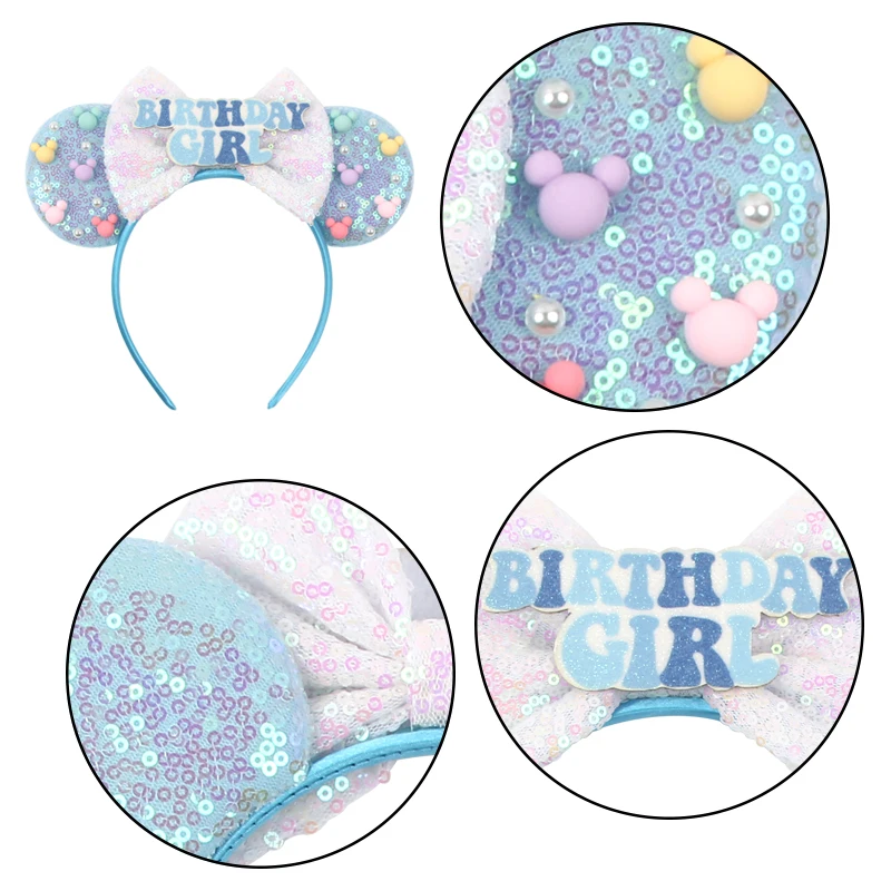 Neue Mode Maus Ohren Stirnband Mickey 3,3 "Samt Mädchen Weiche Schleife Haarband Halloween Festival Party Reise DIY Haar zubehör – Detail 14