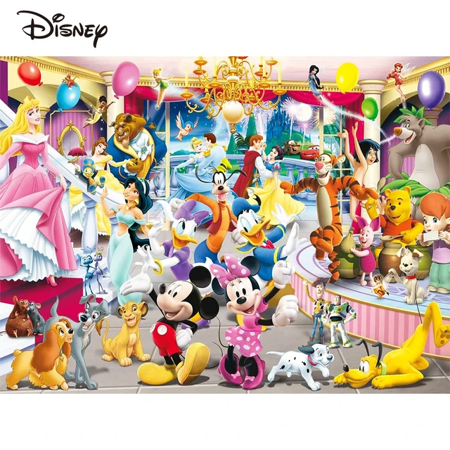 Disney-Pintar por número com moldura para adulto, desenhos animados da  princesa mickey, desenho por números, pintura acrílica sobre tela,  decoração de parede - AliExpress