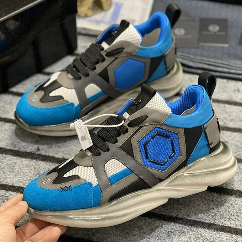 

Мужские кроссовки, новинка 2024, модная классическая Брендовая обувь с рисунком черепа, дышащая повседневная Высококачественная обувь для бега для мужчин